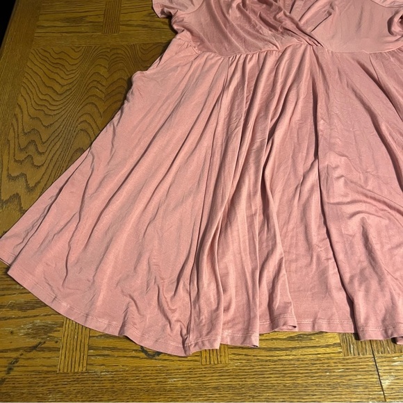 NEW Torrid At The Knee Super Soft Drape Front Skater Dress in Desert Sand Sz 4X - Picture 13 of 16